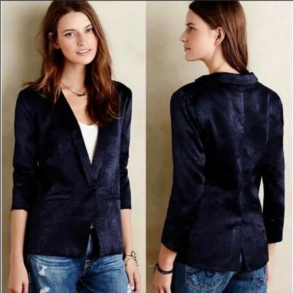 NWT Capulet Notch Collar One Button Blazer Blue S